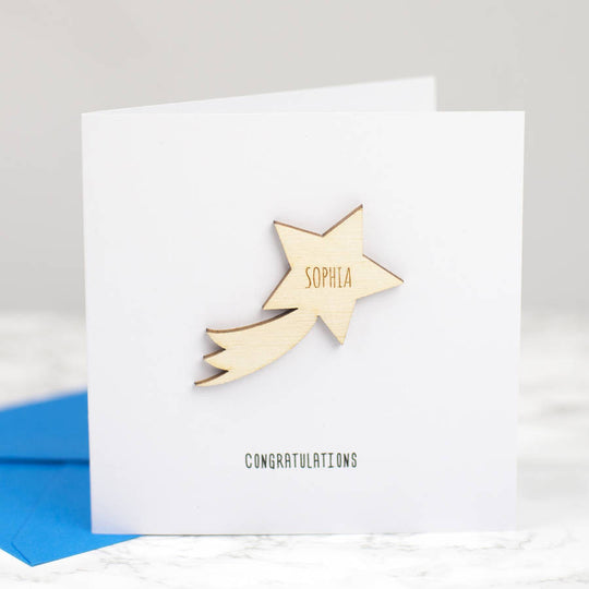 Personalised Shooting Star Congratulations Card