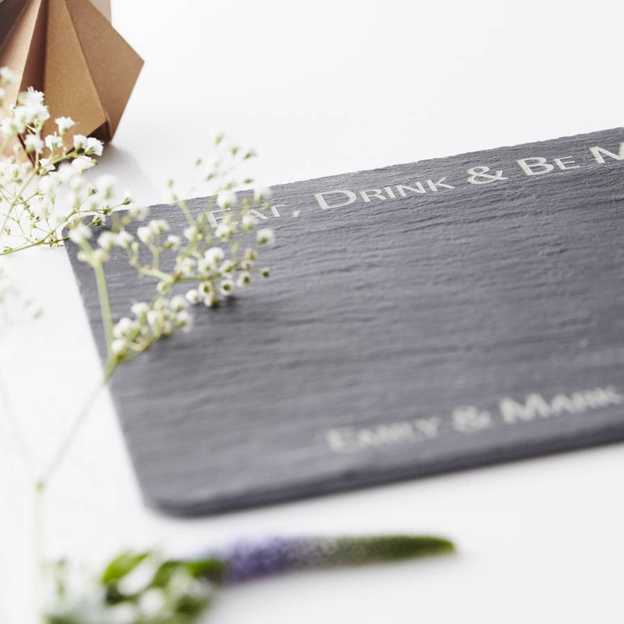 Personalised Slate Wedding Cheese Board