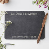 Personalised Slate Wedding Cheese Board
