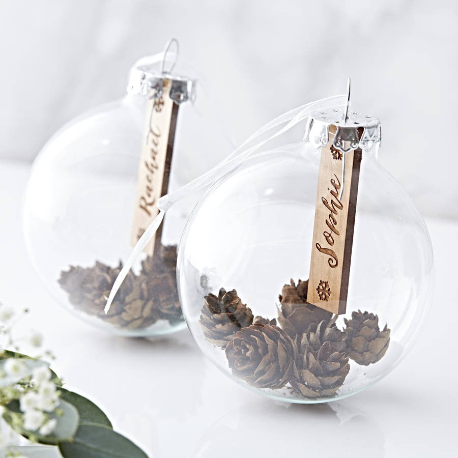 Personalised Pine Cone Christmas Bauble