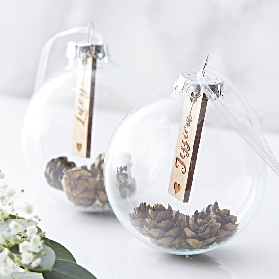 Personalised Pine Cone Christmas Bauble
