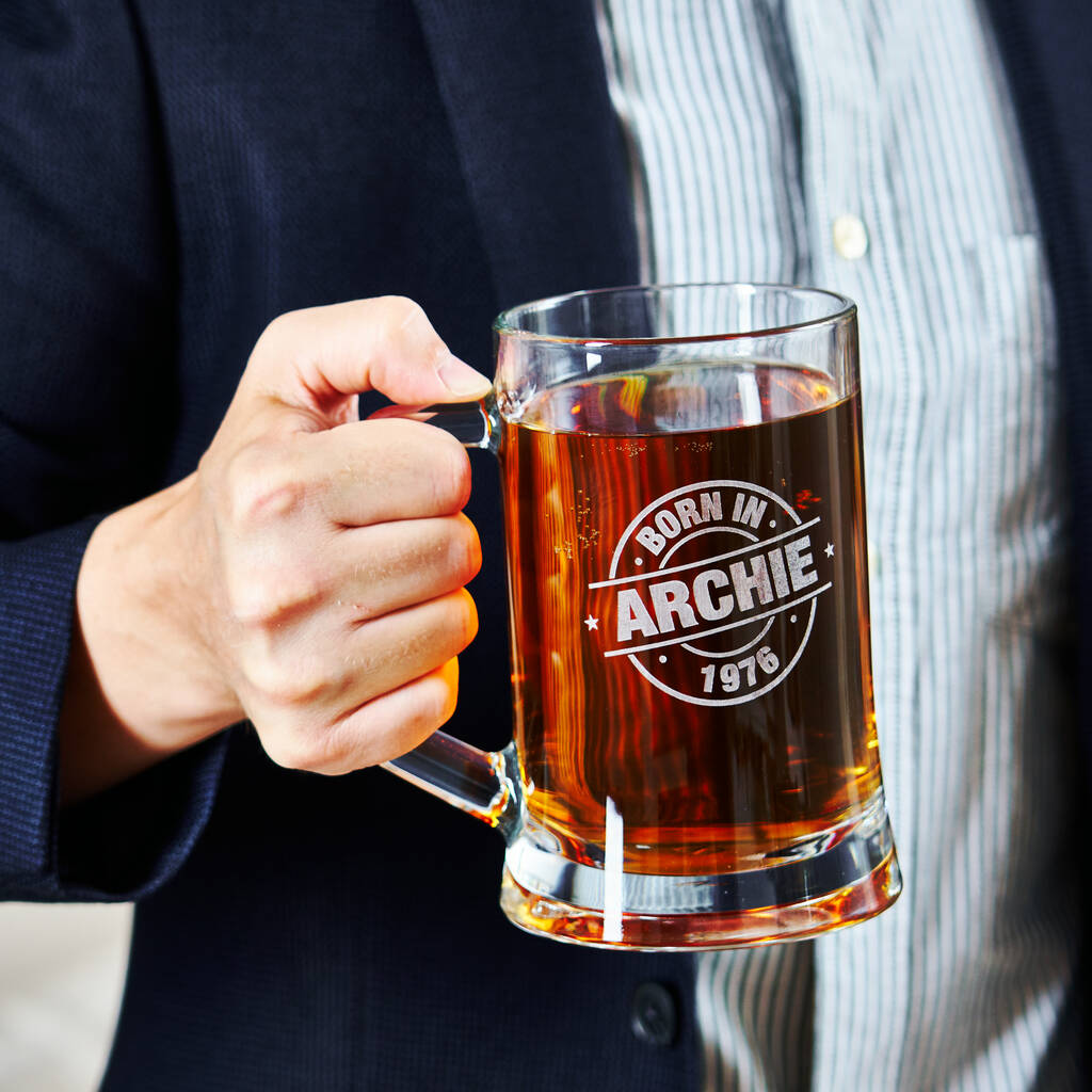 Engraved Birthday Beer Tankard