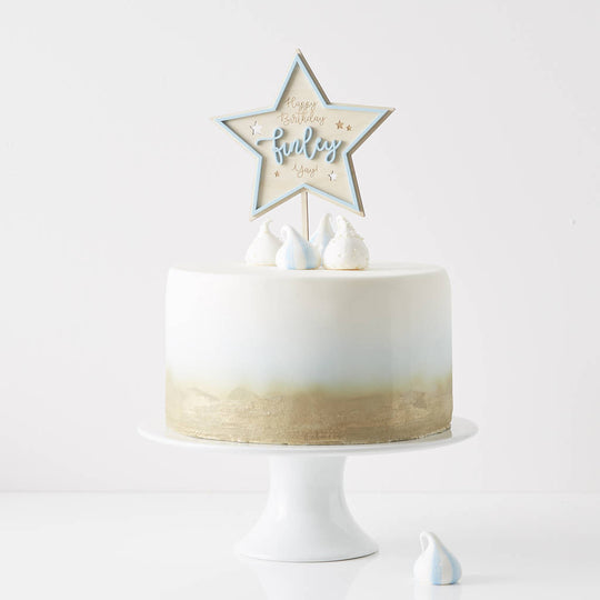 Personalised Star Birthday Cake Topper