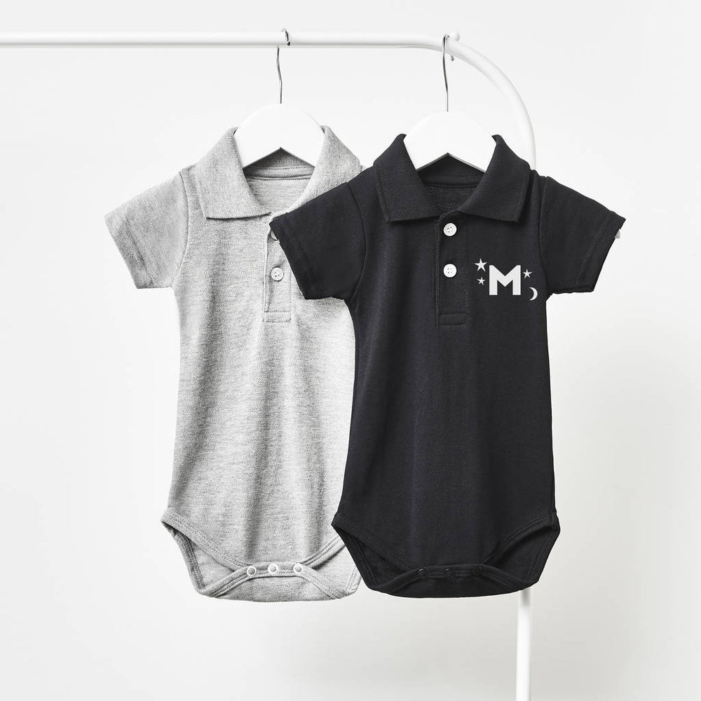 Little Stars Personalised Polo Babygrow
