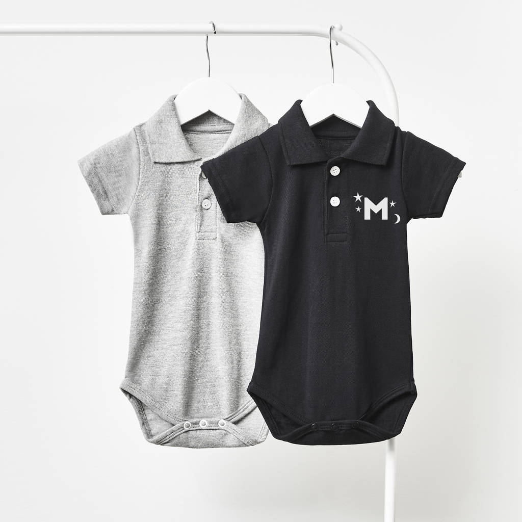 Little Stars Personalised Polo Babygrow
