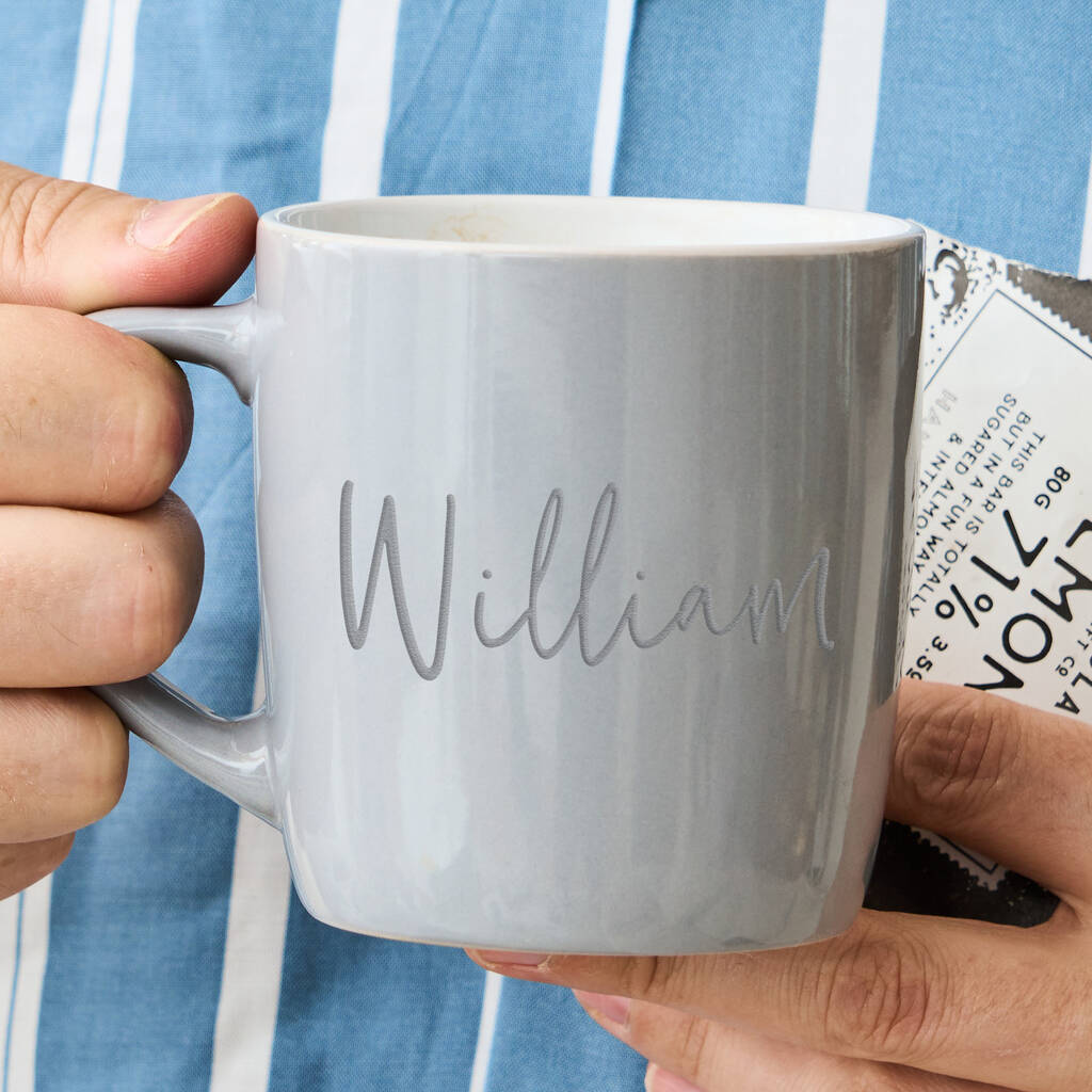 Personalised Stoneware Mug For Him