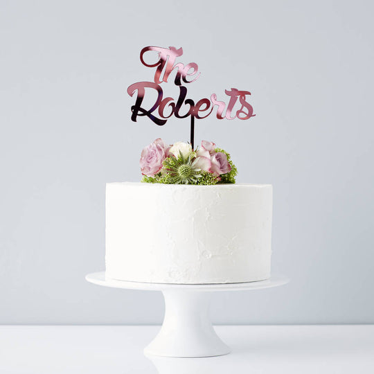 Personalised Surname Wedding Cake Topper