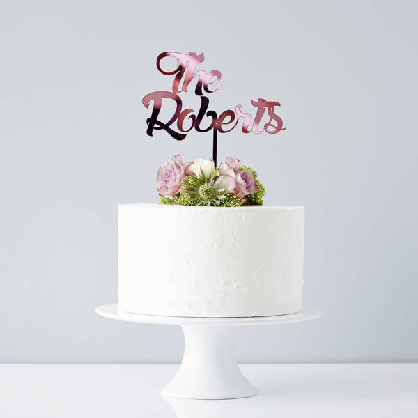 Personalised Surname Wedding Cake Topper