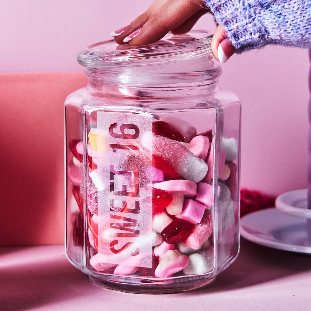 Personalised Sweet 16 Sweetie Jar