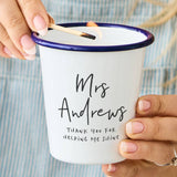 Personalised Thank You Teacher Candle - Spark More Joy