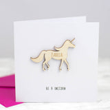 Personalised Unicorn Keepsake Card