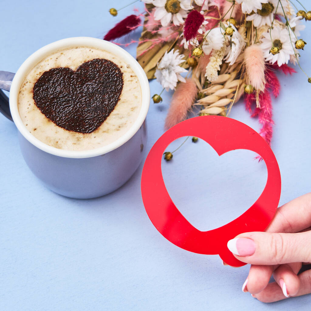 Heart Hot Chocolate / Coffee Stencil