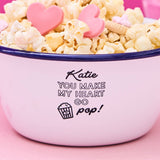 Personalised Couples Popcorn Bowl
