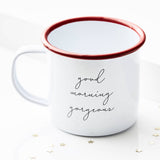 Personalised Message Enamel Mug