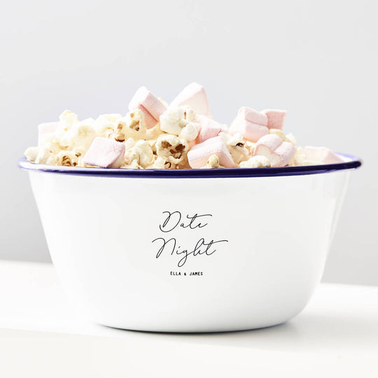 Personalised Date Night Popcorn Bowl