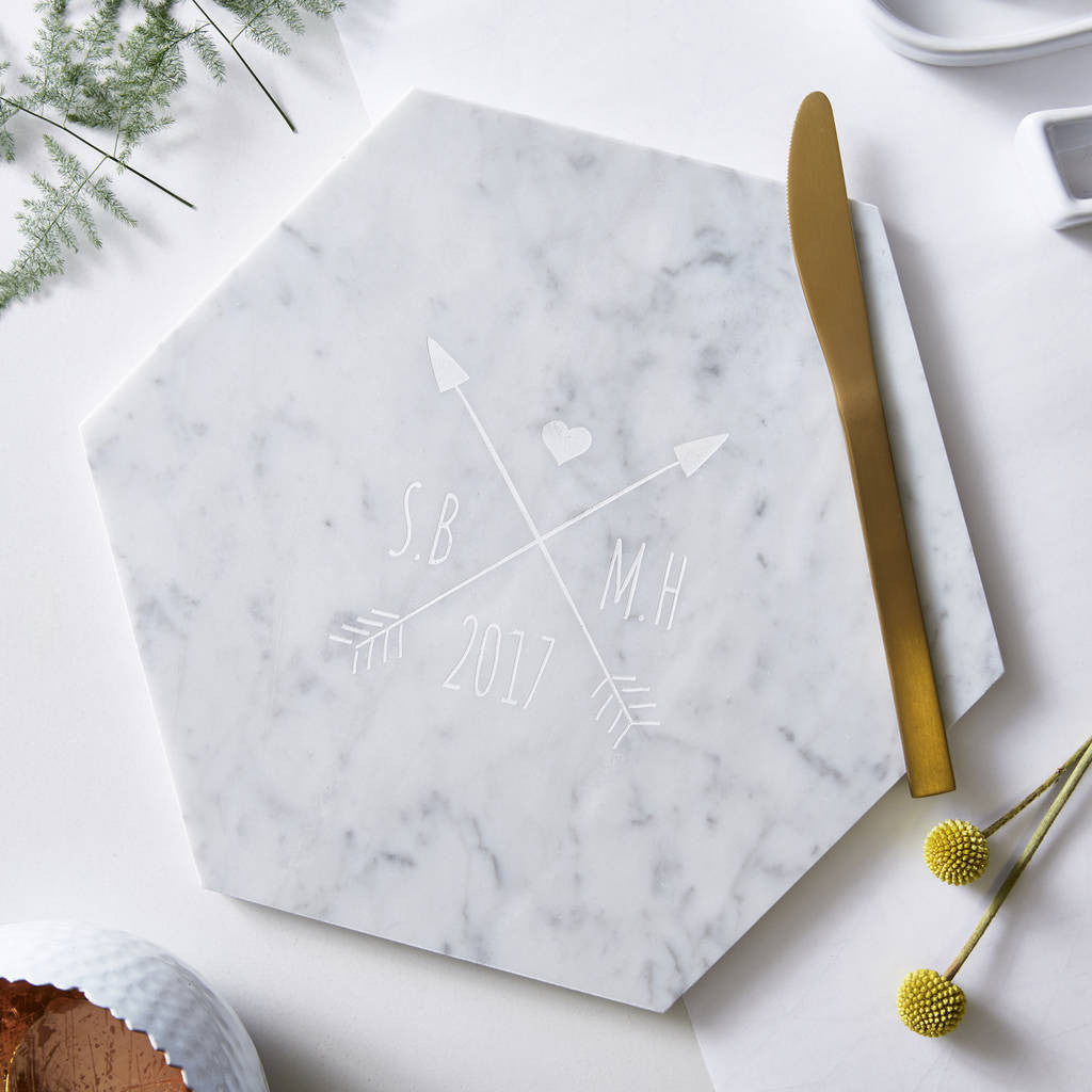 Personalised Wedding Marble Serving Board