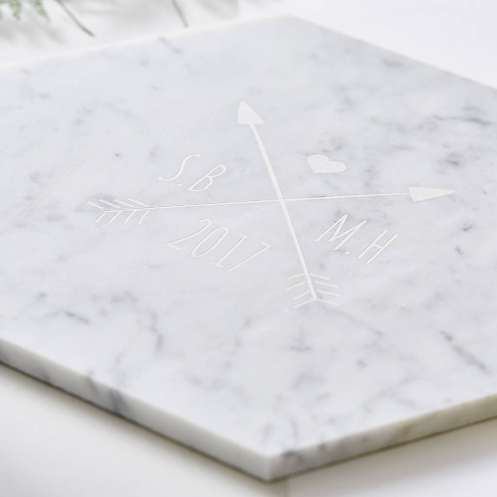 Personalised Wedding Marble Serving Board