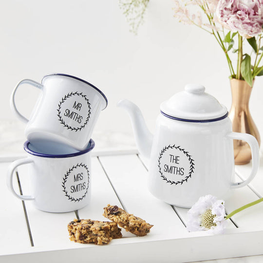 Enamel Personalised Teapot