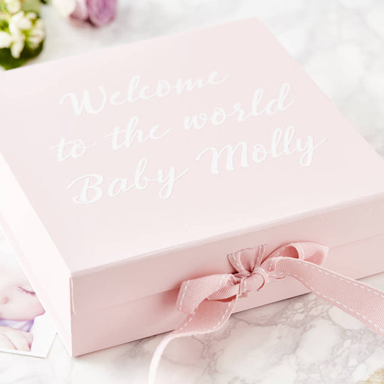 Personalised Welcome To The World Keepsake Box