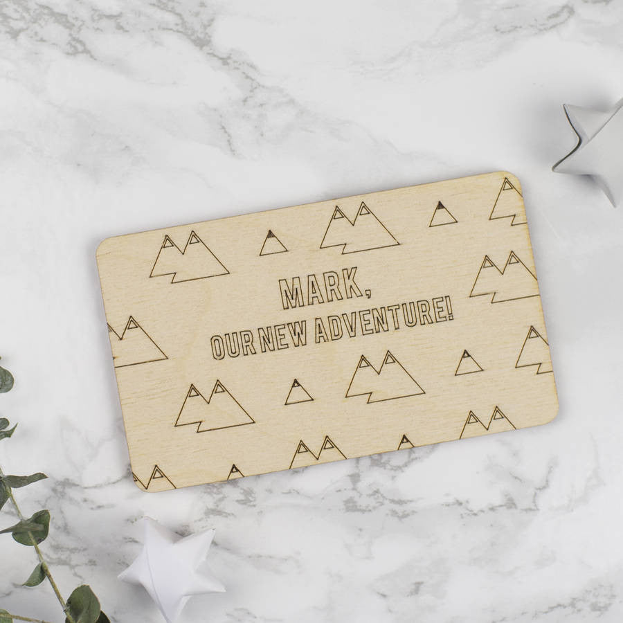 Personalised Wooden Adventure Card