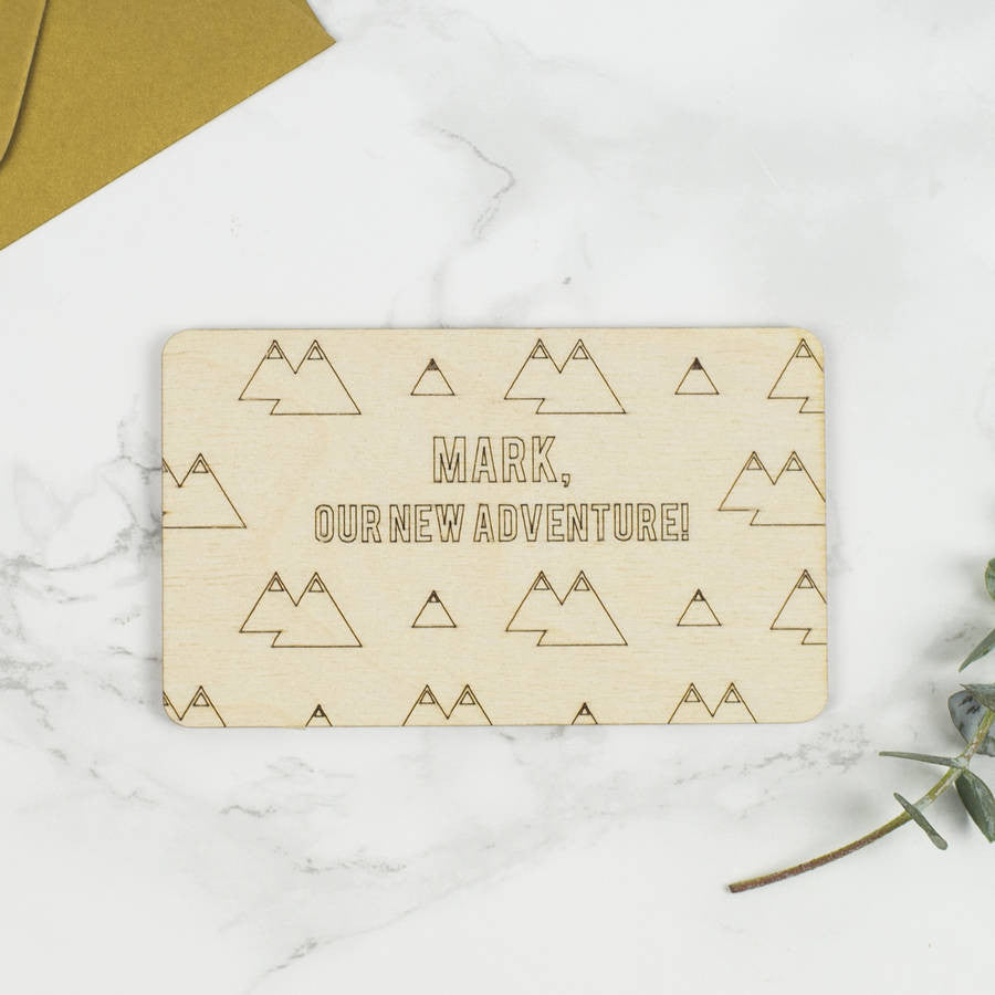 Personalised Wooden Adventure Card