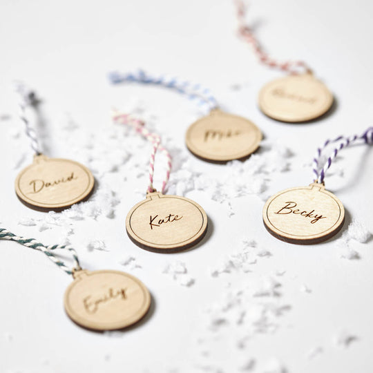 Personalised Wooden Bauble Decoration