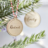 Personalised Wooden Bauble Decoration