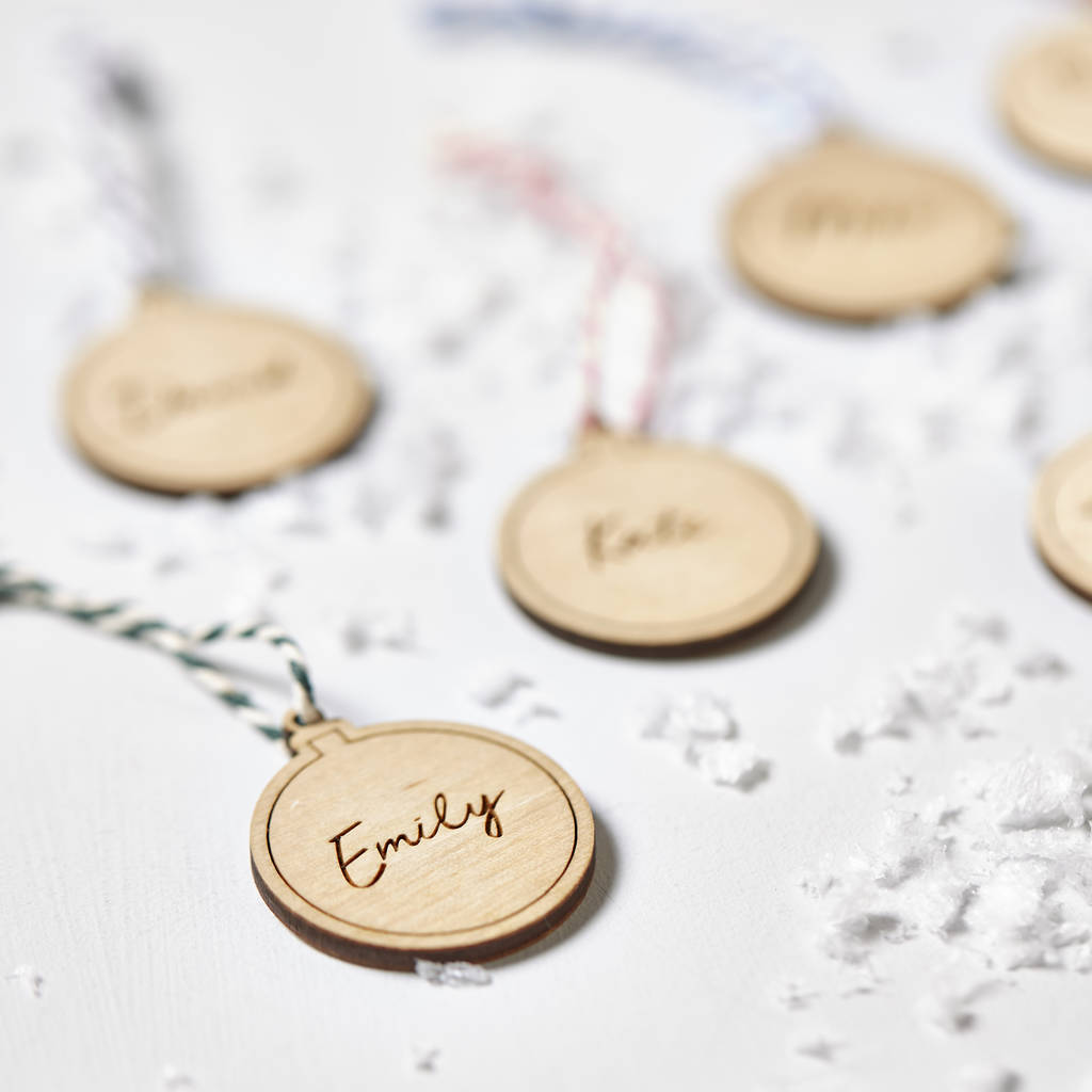 Personalised Wooden Bauble Decoration