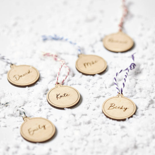 Personalised Wooden Bauble Decoration