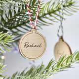 Personalised Wooden Bauble Decoration