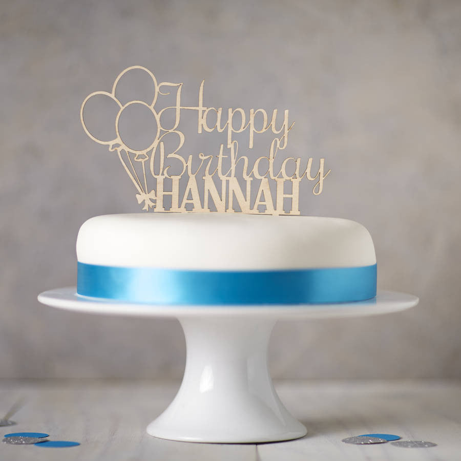Personalised Wooden Birthday Cake Topper