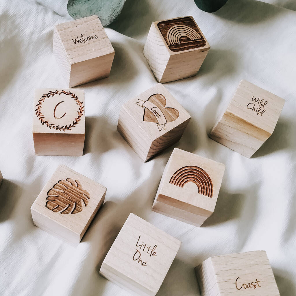 Custom Engraved Building Block Personalised Wooden Building Block