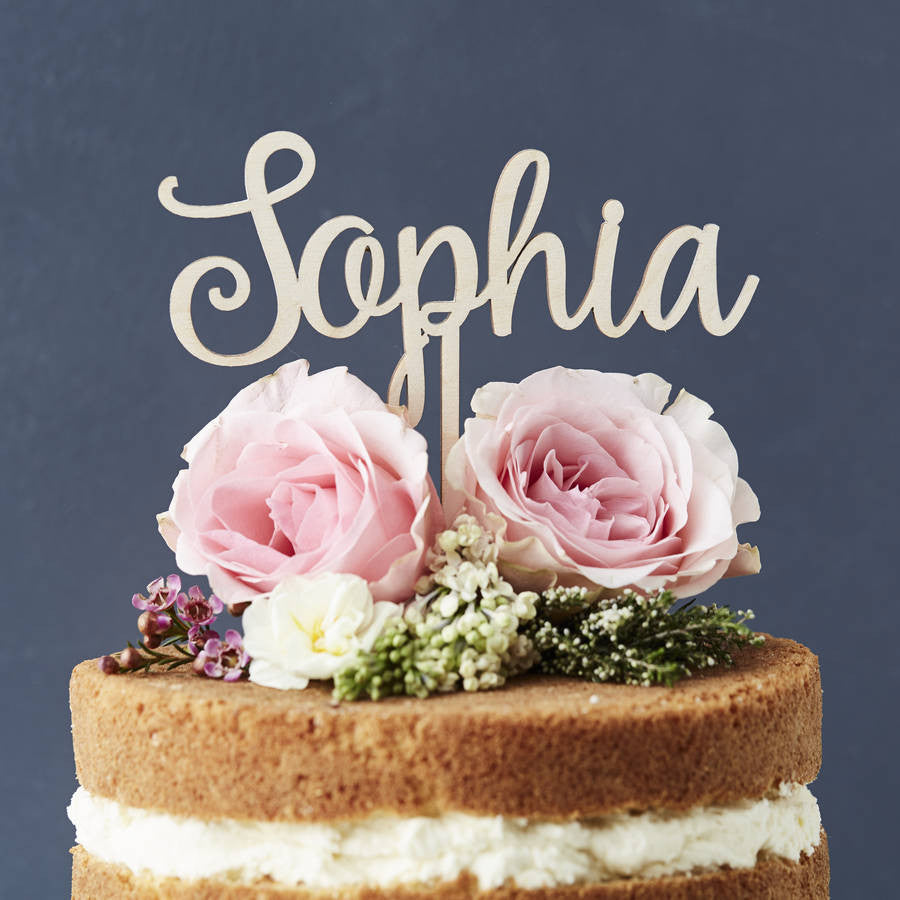 Personalised Wooden Cake Topper