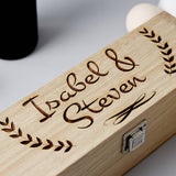 Personalised Wooden Couples Bottle Box
