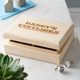 Personalised Wooden Cufflink Box