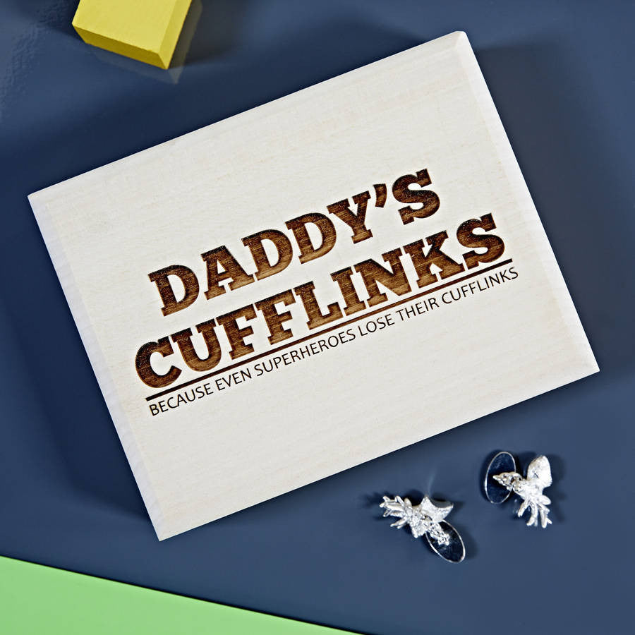 Personalised Wooden Cufflink Box