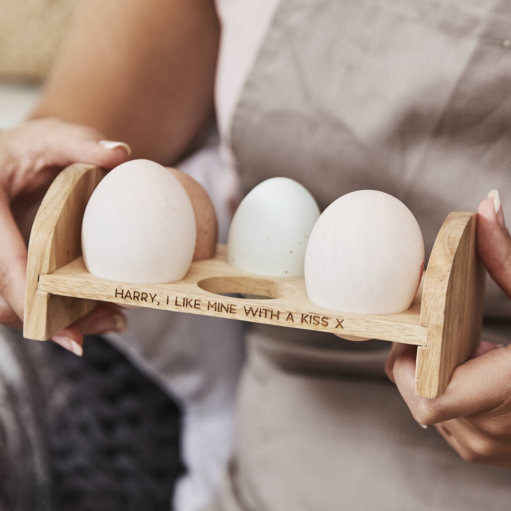 Personalised Wooden Egg Holder