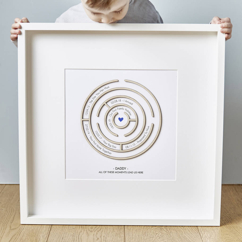 Personalised Wooden Maze Print