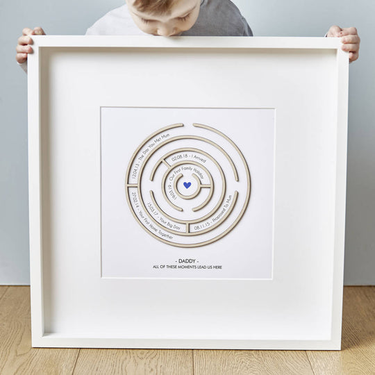 Personalised Wooden Maze Print