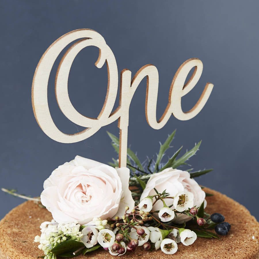 Personalised Wooden Number Birthday Cake Topper