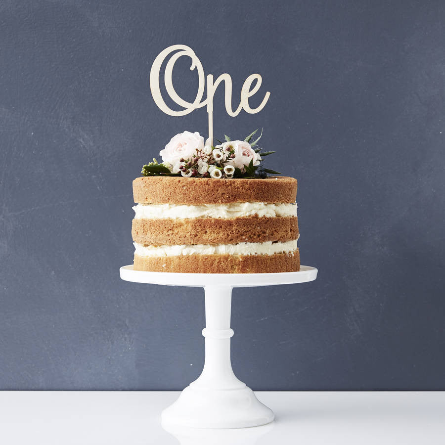 Personalised Wooden Number Birthday Cake Topper