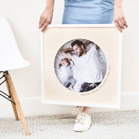 Personalised Wooden Photo Frame For Dad