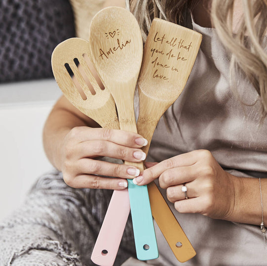 Personalised Wooden Spoon Baking Set