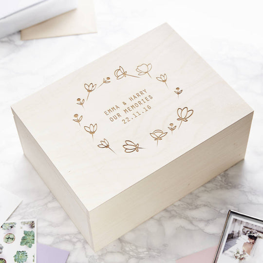 Personalised Wreath Keepsake Box