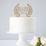 Personalised Wreath Wedding Cake Topper