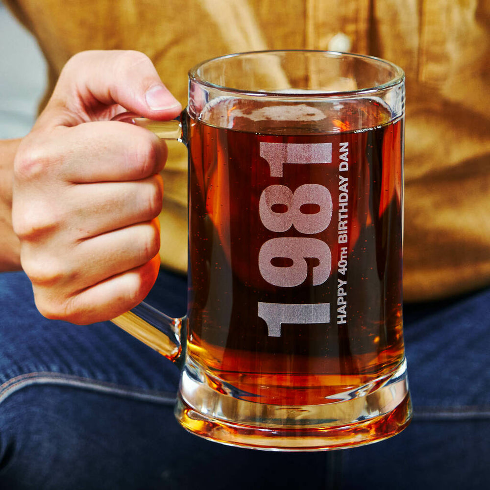 Personalised 'Year' Beer Tankard