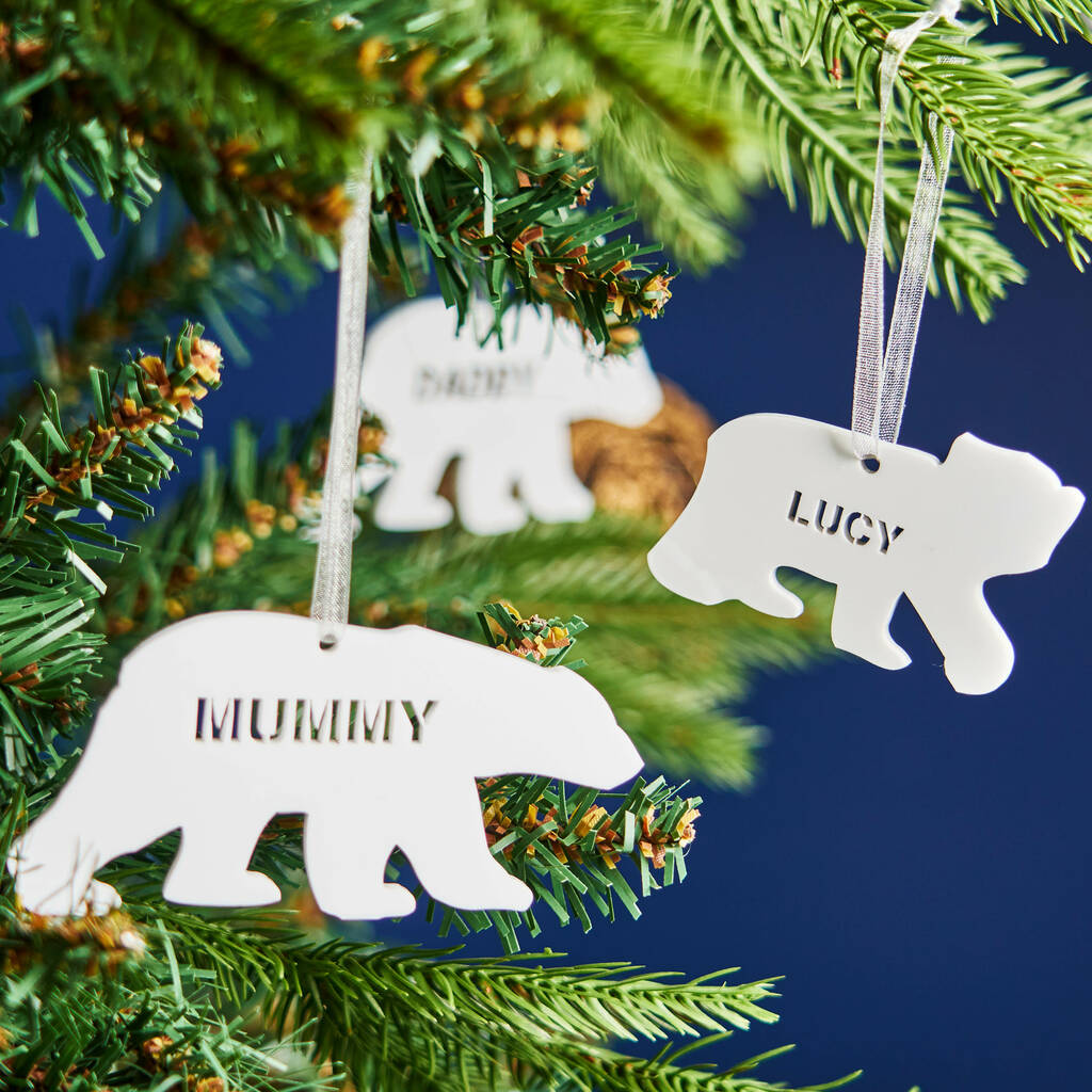 Polar Bear Personalised Christmas Decoration