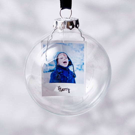 Photo Glass Personalised Christmas Bauble