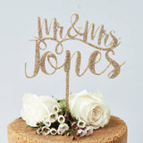 Romantic Personalised Mr And Mrs Cake Topper