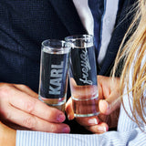 Set Of Two Personalised Couples Shot Glasses